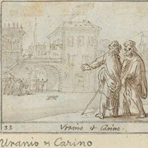 Uranio and Carino, 1640. Creator: Johann Wilhelm Baur