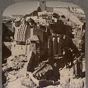 Valley of Mar Saba and Convent, from Brook Kedron, c1900