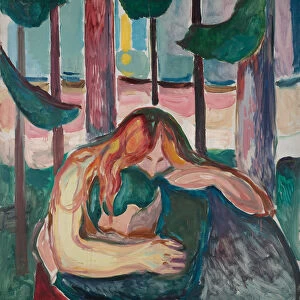 The Vampire in the Forest. Artist: Munch, Edvard (1863-1944)