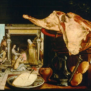 Vanity Still Life (Christ in the House of Martha and Mary), 1552. Artist: Aertsen, Pieter (1508-1575)