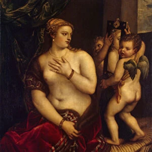 Venus with a Mirror, 1560. Artist: Titian, (School)