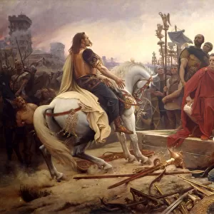 Vercingetorix throws down his arms at the feet of Julius Caesar, 1899