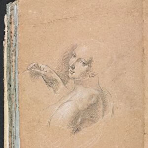 Verona Sketchbook: Female nude looking over left shoulder (page 74), 1760. Creator
