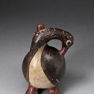 Vessel in the Form of a Long-Kecked Bird, Possibly a Goose, 180 B. C. / A. D. 500