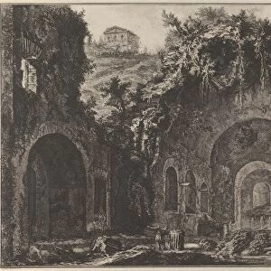 View of the fountainhead and the Grotto of Egiria outside the Porta Capena, 1760-78
