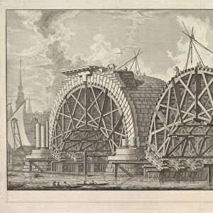 A view of part of the intended Bridge at Blackfriars, London, ca. 1764