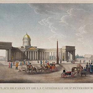 View of the Kazan Square and the Kazan Cathedral in St. Petersburg, 1813-1816