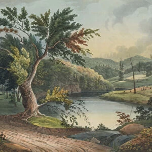 View Near Jessups Landing (No. 3 of The Hudson River Portfolio), 1821-22