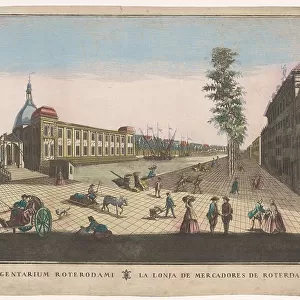 View of the Stock Exchange in Rotterdam, 1736-1799. Creator: Remondini family