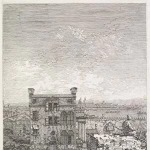 Views: A House Surrounded by Six Columns, 1735-1746. Creator: Antonio Canaletto (Italian