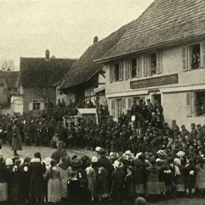 A village in Alsace is occupied by French troops, First World War, c1915, (c1920)