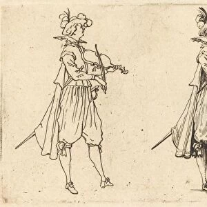 Violinist, c. 1617. Creator: Jacques Callot