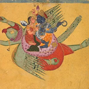 Vishnu and Lakshmi on Garuda, c. 1750. Creator: Unknown