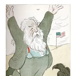 Walt Whitman, Inciting the Bird of Freedom to Soar, 1904. Artist: Max Beerbohm