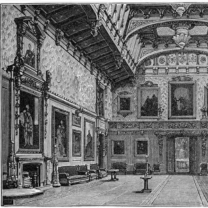 The Waterloo Chamber, Windsor Castle, 1880. Artist: Robert Taylor Pritchett