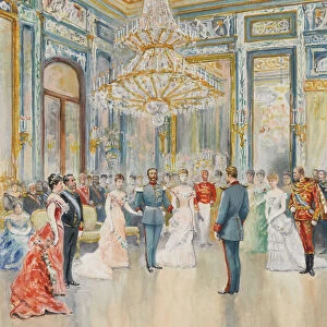 The wedding of prince Ludwig Ferdinand of Bavaria to Infanta Maria de la Paz of Spain on 2 April 188 Artist: Comba y Garcia, Juan (1852-1924)