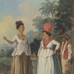 West Indian Women of Color, with a Child and Black Servant, ca. 1780