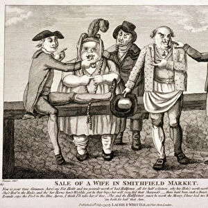 Wife being sold at Smithfield Market, London. 1797