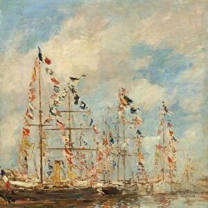 Yacht Basin at Trouville-Deauville, probably 1895 / 1896. Creator: Eugene Louis Boudin