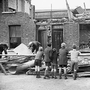 Bomb damaged house Hackney London