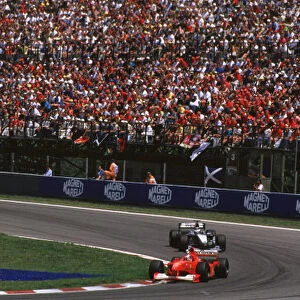 F1 Spanish GP-Michael Schumacher leads Hakkinen
