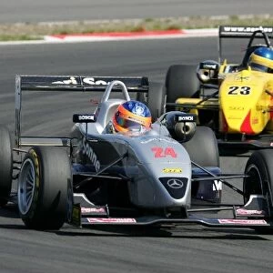 Formula 3 Euroseries: Adrian Sutil, Kolles, Dallara F3-03 Mercedes, in front of Hannes Neuhauser, HBR Motorsport, Dallara F3-03 Opel