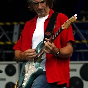 Formula One World Championship: Damon Hill and his band the Six Pistons rock Silverstone at the post race concert