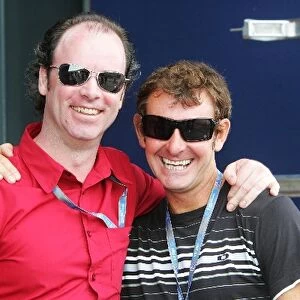 Formula One World Championship: Harry Gibbings from Oakley and his friend Greg from Oakley Australia