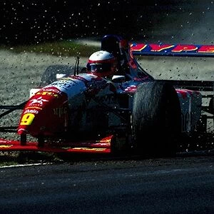 Formula One World Championship: Max Papis, Arrows Hart FA16, has a slight off and kicks up the stones