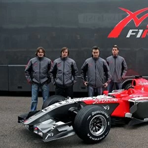Midland MF1 Launch: Markus Winkelhock MF1 Racing Test Driver, Giorgio Mondini MF1 Racing Test Driver, Roman Rusinov MF1 Racing Test Driver