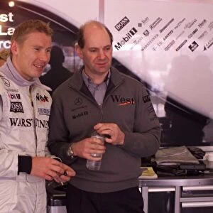 Mika Hakkinen and Adrian Newey