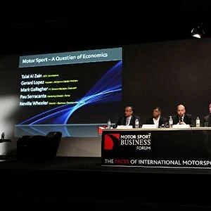 Motorsport Business Forum Monaco: L-R: Talal Al Zain, CEO Mumtalakat; Gerard Lopez, founder Mangrove Capital Partners; Mark Gallagher, F1 General