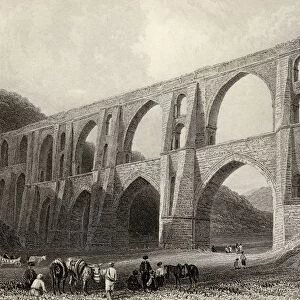 Aqueduct Of The Emperor Valens, Near Pyrgo, Turkey. Engraved By R. Wallis After W. H. Bartlett