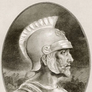 Ashoka, died 232 BC, also known as Ashoka the Great. Indian emperor of the Maurya Dynasty. Illustration by Gordon Ross, American artist and illustrator (1873-1946), from Living Biographies of Famous Rulers