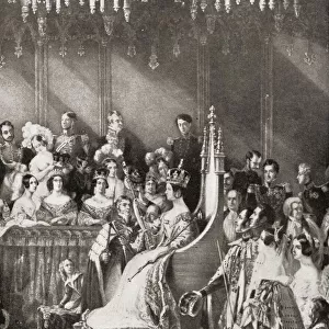 The Coronation Of Queen Victoria From The Picture By Sir G. Hayter. From The Book V. R. I. Her Life And Empire By The Marquis Of Lorne, K. T. Now His Grace The Duke Of Argyll