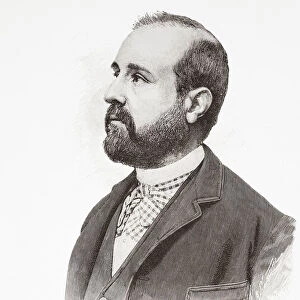 Daniel Francisco de Paula Cortazar y Larrubia, 1844 - 1927. Spanish mining engineer and academic. From La Ilustracion Espanola y Americana, published 1892