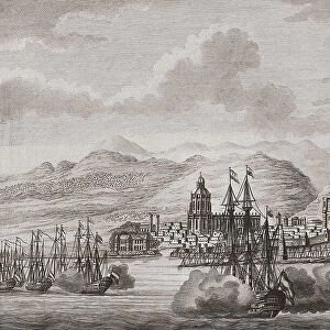 Dutch Fleet Navy Malaga Spain 1784 Celebrating