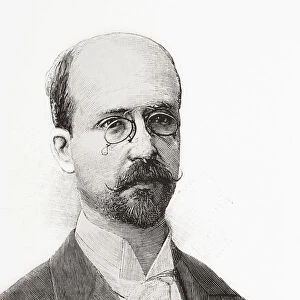 Gonzalo de Reparaz Rodriguez, 1860-1939. Spanish-Portuguese journalist, writer, geographer and diplomat. From La Ilustracion Artistica, published 1887