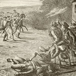 An Incident At Lexington During The Battles Of Lexington And Concord, April 19 1775, The First Battle Of The American Revolutionary War. From A 19Th Century Illustration