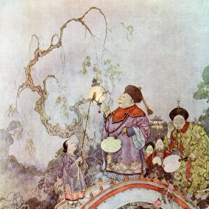"Is It Possible?"Said The Gentleman-In-Waiting. "I Should Never Have Thought It Was Like That. How Common It Looks! Seeing So Many Grand People Must Have Frightened All Its Colours Away. "Illustration By Edmund Dulac For The Nightingale. From Stories From Hans Andersen, Published 1938