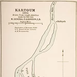 Kartoum Sudan In 1884 Drawn From Rough Sketches Made By General Gordon From The Journals Of Major-Gen. C. G. Gordon C. B. At Kartoum Published By Kegan Paul Trench & Co London 1885