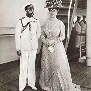 King George V And Queen Mary In 1911 On Board The Medina For Their Visit To India. George V, George Frederick Ernest Albert, 1865