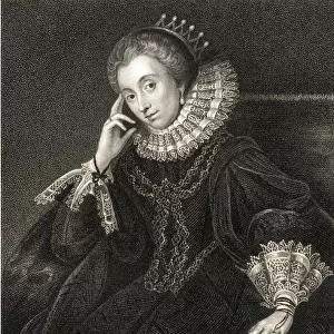 Lucy Harington C. 1581-1627. Wife Of Edward Russell, 3Rd Earl Of Bedford. From The Book ilodgeAis British PortraitsA Published London 1823