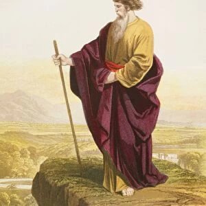 Moses Viewing The Promised Land At The End Of The Exodus. From The Holy Bible Published By William Collins, Sons, & Company In 1869. Chromolithograph By J. M. Kronheim & Co
