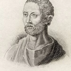 Posidonius Of Apameia Aka Posidonius Of Rhodes Born Circa. 135 Bc Died 51 Bc. Greek Stoic Philosopher, Politician, Astronomer, Geographer, Historian And Teacher. From The Book Crabbes Historical Dictionary Published 1825
