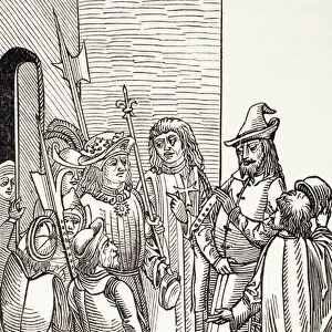 Prince Cem, 1459 - 1495. Son Of Mehmed Ii And Pretender To The Ottoman Throne. Also Known As Djem Zizim. Here, After Being Kept Prisoner In Rhodes, He Is Handed Over To Charles Viii, King Of France. From Military And Religious Life In The Middle Ages By Paul Lacroix Published London Circa 1880