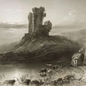 Remains Of Kilcolman Castle, County Cork, Ireland. Drawn By W. H. Bartlett, Engraved By J. Cousen. From "The Scenery And Antiquities Of Ireland"By N. P. Willis And J. Stirling Coyne. Illustrated From Drawings By W. H. Bartlett. Published London C. 1841