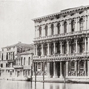 Robert Brownings place of death, the Palazzo Rezzonico, Venice, Italy where he lived with his son briefly from 1888-89. Robert Browning, 1812 - 1889. English poet and playwright. From International Library of Famous Literature, published c. 1900