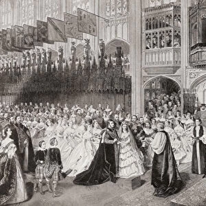 The Royal Wedding Between Albert Edward, Prince Of Wales, Future King Edward Vii And Alexandra Of Denmark At St. Georges Chapel, Windsor, Enlgand, March 10, 1863. From Edward Vii His Life And Times, Published 1910