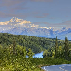 Scenic View Of Mt. Mckinley And The Parks Highway Denali National Park Near The Princess Lodge, Hdr Image